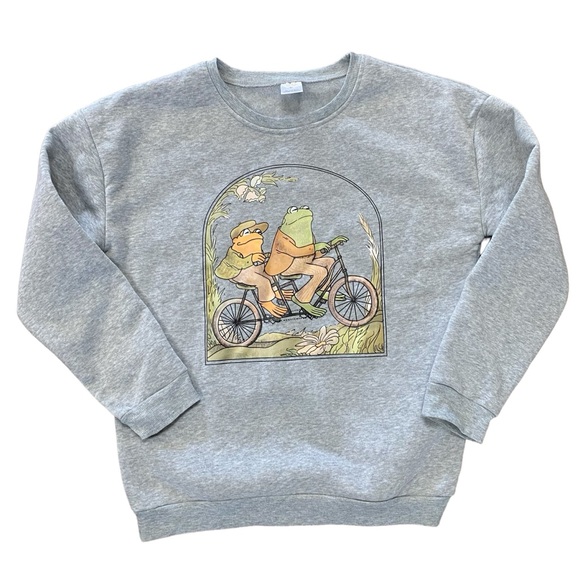 Tops - Frog & Toad Cycling Best Friends Crewneck Gray Pullover Sweatshirt Size Medium